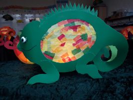 eine Chamäleonlaterne